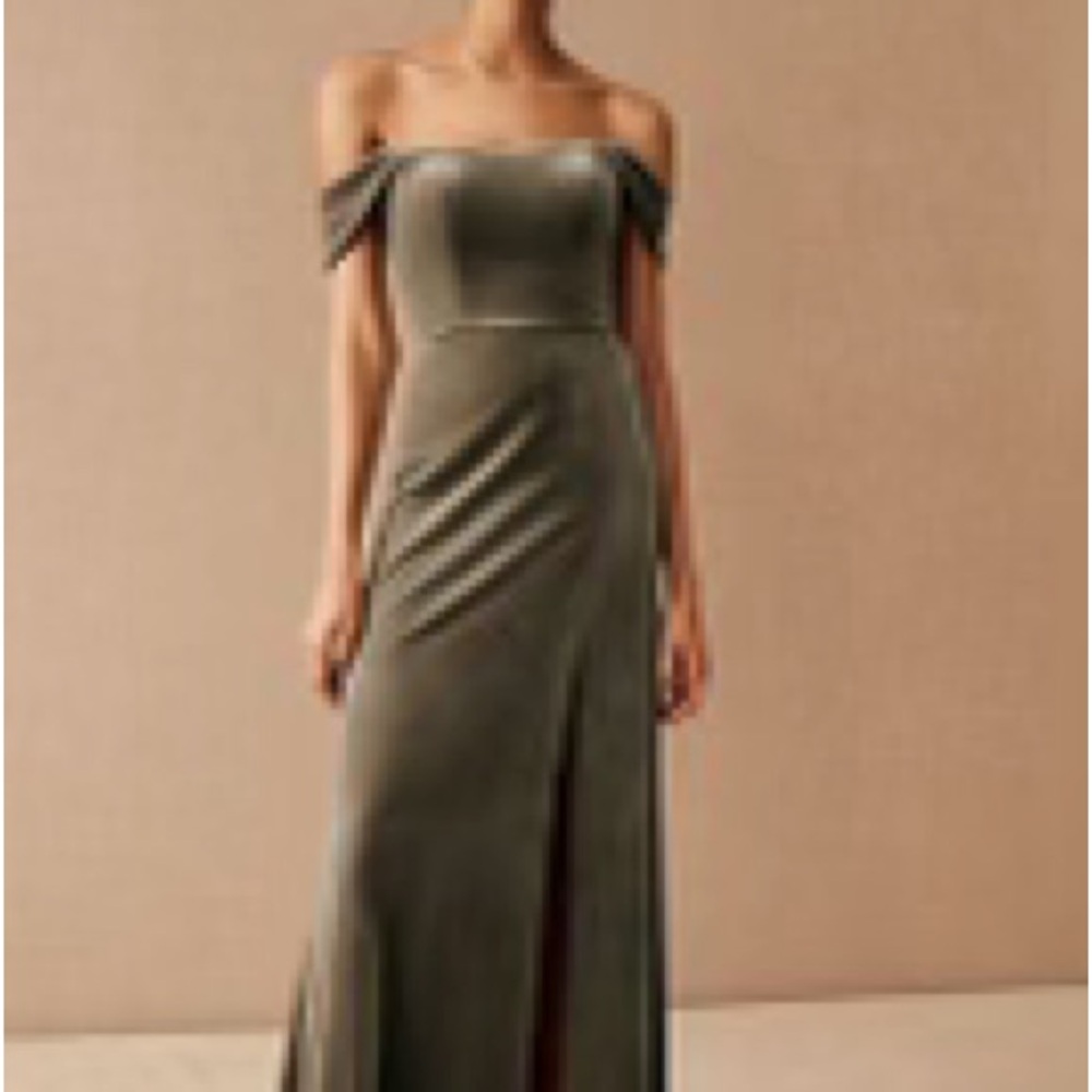 Jenny Yoo Collection Mara Velvet Square Neck Bridesmaid Dress Gown NWT 10